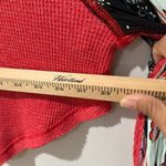 We The Free Free People Valentine Red Balloon Sleeve Thermal Medium Red Top Photo 8