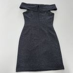 Eliza J Dress Womens Size 4 Black Sparkle Off The Shoulder Cocktail Party Photo 2