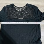 Rebecca Taylor  Women Black Lace 100% Linen Long Sleeve Blouse Size S Photo 10