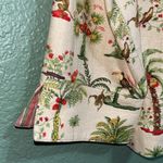 Vintage Linen Tropical Hawaiian Print Lightweight Jacket Boho Size XL Photo 5