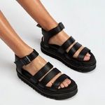 Dr. Martens Blair Leather Gladiator Platform Sandals in Black Summer Docs Size 8 Photo 0