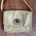 Fossil Mini Crossbody Purse Yellow Leather Pebble Soft Bag Travel Micro Silver Photo 1