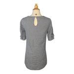 Crown & Ivy ‎ Gingham Dress Bow Sleeve Keyhole Back Casual Black White Size Small Photo 4