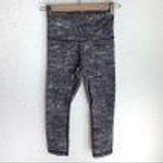 Lululemon Wunder Under Crop Hi-Rise Luon Rush Jacquard Black White Sz 4 Photo 0