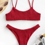 Zaful Smocked Bikini Top And Bottom Photo 0