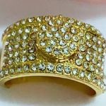 Zales 14k Gold Plated Micropave CZ Size 7 Photo 0