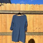 UGG  Scoop Neck Mini Blue‎ Fleece Dress Size Medium Warm 3/4 Sleeve Winter Fall Photo 6