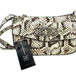 INC International Concepts Emmory Python Print Crossbody Purse Black Photo 0