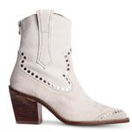 Zadig & Voltaire Cara Studded Western Block Heel Booties Gray Women's 41 / 10.5 Photo 0