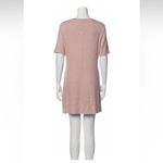 Reformation  Ribbed Pink Mini Dress‎ Scoop Mini Sleeves Size Large Bodycon Photo 1