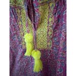 J.Crew J..Crew Starina Floral Embroidered Tassel Peasant Tunic Top Pink Size Small Photo 9