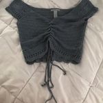 Charlotte Russe Blue Knit Off Shoulder Top Photo 0