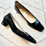 Talbots Suede Square Toe Kitten Heel Sz 7N Photo 1