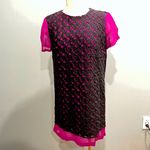 French Connection NWT  Autumn Prune/Black Horse Lace Short Sleeve Tunic Dress 4 Photo 1