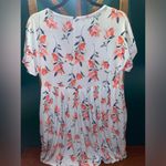 White Birch  Floral Dress with Red and Blue Accents Photo 2