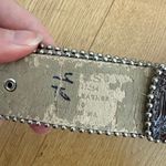 Guess  Faux Leather Belt Studs Rhinestones Western Size S Brown Silver Photo 3