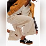 Free People  After Love Roll Cuff Wide Leg Pants drawstring waist buttonfly XS Photo 2