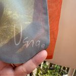 VERA BY VERASHEER ORANGE YELLOW Gray Silk Blend SCARF Photo 4