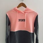 Victoria’s Secret PINK Gray Block Logo Print Hoodie Size XS Photo 7