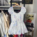 Hollister  Sofia White Floral Drop Waist Bubble Skirt Mini Dress Women M New NWT Photo 6