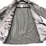 Guess Vintage Women's Quilted Logo Jacket With Pockets & Zippers Silver SM-Med Photo 6