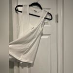 Madewell NWOT  Size S White Cherry  Embroidered Pocket V Neck Cotton Tank Top Photo 7