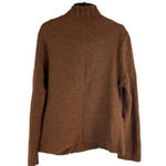 Pura Vida Brown Boiled Wool Sweater Wrap Front Diagonal Button Front Y2K Grunge Size L Photo 2