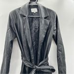 NA-KD Misslibell x Black Faux Leather Tie Waist Trench Coat Size 38 Photo 1