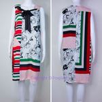 Slny NEW floral print tie neck color block sleeveless dress, 14W Photo 2