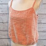 Loft Cropped Cami Top Nubby Texture Orange/White-MP Photo 1