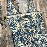 Anthropologie  Pixley Brand Blue and White Leaf Pattern Rayon Maxi Dress Small Photo 7
