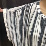 Time & Tru NWT Admiral/White Striped Midi Dress With Waist Tie V-Neck Womens Photo 2