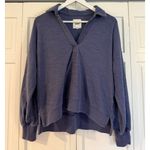 Aerie blue collared polo sweater cropped pullover size xs Photo 1