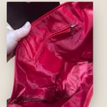 Red nylon zipper tote bag with handle Photo 3