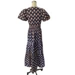 Anthropologie  x Maeve Somerset Tiered Maxi Dress Pockets Blue Motif XS Photo 5