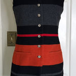 The Limited Vintage 1990s  stripe multicolor long wool blend vest Photo 0