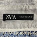 ZARA Blue and White Plaid Pinafore Dress Size S Photo 5