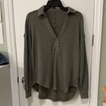 Aerie  LumberJane Waffle Polo Sweatshirt - size XXS Photo 5