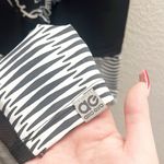 Alto Giro Fun Fitness Floral Colorblock Navy & White High Rise Striped Leggings Blue Size M Photo 4