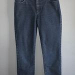 Lafayette 148 New York Blue Ankle Cropped Cuffed Mid Rise Jeans Size 2 Photo 1