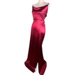 Windsor  Satin Lace Up Strappy Dress Medium Wine Red Photo 6