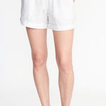 Old Navy  Linen Blend Mid Rise Pull On Short White Small S 3.5” 209712 Photo 0