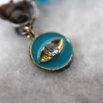 Source Unknown Trendy Blue Beaded Evil Eye Gold Tone Rhinestone Accent Bracelet & Necklace Photo 2