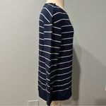 Stars Above  Navy Striped Beautifully Soft Fleece Lounge Sweatshirt Size Small Photo 4