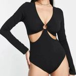 Topshop Long Sleeve Cutout Bodysuit Size 0-2 Photo 3