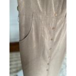 Melissa Harper Sleeveless Button Front Midi Dress Spring Minimalist Art Easter Brown Size 6 Photo 4