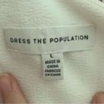 Dress the Population NWT Georgina One-Shoulder Crepe Gown Off White Photo 7