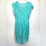 Soiéblu Teal Green Paisley Floral Lace Overlay Eyelash Fringe Dress ModCloth Photo 8