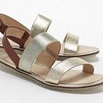 Eileen Fisher ✨ Fete Flat Sz 9.5 Sandal in Italian Metallic Leather✨ Photo 0
