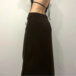 Anemos High-Waist Coverup Midi Wrap Skirt in Espresso NWT Size M Retail $295 Photo 5